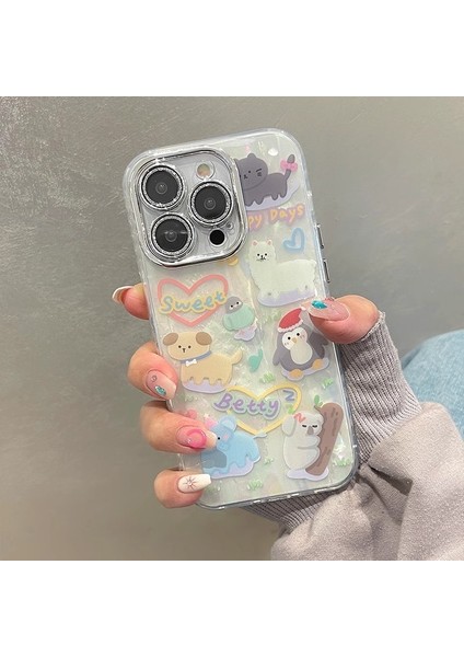 iPhone 12 Pro Için Kılıf Pc+Tpu Telefon Kılıfı, Karikatür Desen Tasarımı+Kabuk Dokusu (Yurt Dışından) fırsatları