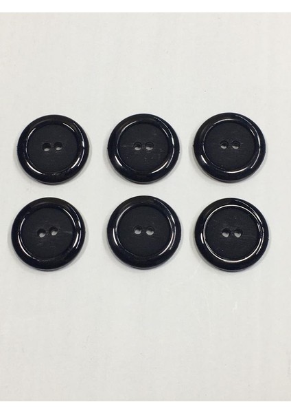 Kaban Mont Düğmesi Italyan Düğme 6 Lı Set Siyah 3 cm 5277151013153