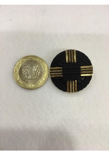 Italyan Kaban Mont Düğme Siyah Gold Metalize 5277151010627 modelleri