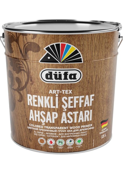 ART-TEX Renkli Şeffaf Ahşap Astar 2975 Tarçın 15 l