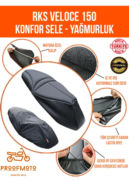 Rks Veloce 150 Konfor Sele ve Yağmurluk Kılıf