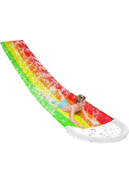 Gökkuşağı Bulut Su Kaydırağı Pvc Çocuk Açık Çim Su Kaydırağı (Yurt Dışından)
