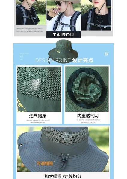 Güneş Koruyucu Nefes Alabilir Anti-Uv Güneşlik Balıkçı Şapkası (Yurt Dışından) modelleri