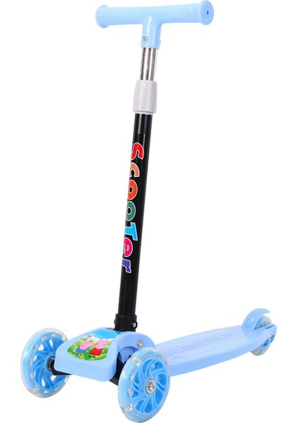 Çocuk Scooter'ı 2-8 Yaşında Üç Tekerlekli Yanıp Sönen Tekerlekli Scooter Katlanır (Yurt Dışından)