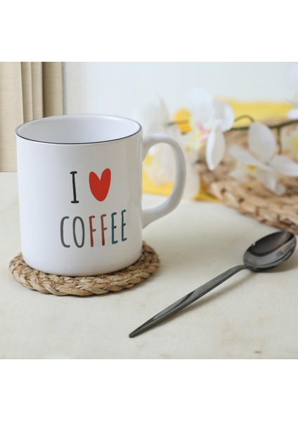 I Love Coffee Silindir Kupa 10 cm