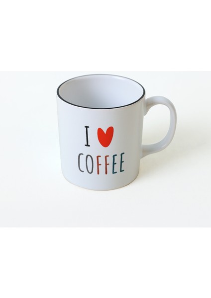 I Love Coffee Silindir Kupa 10 cm
