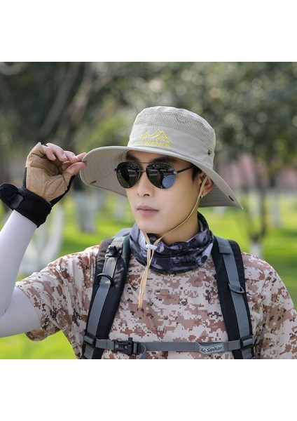 Güneş Koruyucu Nefes Alabilir Anti-Uv Güneşlik Balıkçı Şapkası (Yurt Dışından)