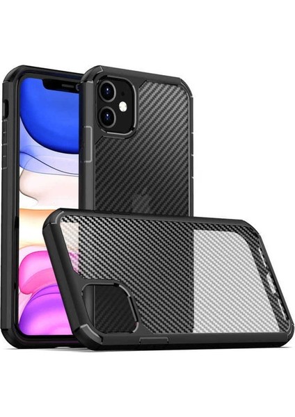 Apple iPhone 11 Uyumlu Kılıf Inoks Kapak, Siyah
