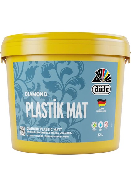 Diamond Plastik İç Cephe Duvar Boyası Mat Beyaz 12 l