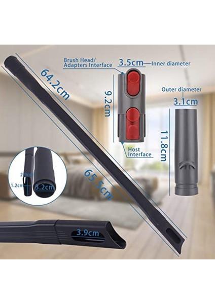 Hortum Uzatma + Esnek Aralık Başlığı + V7 V10 V11 V15 Elektrikli Süpürge Parçaları Için Adaptör Aksesuarları (Yurt Dışından) fiyatları