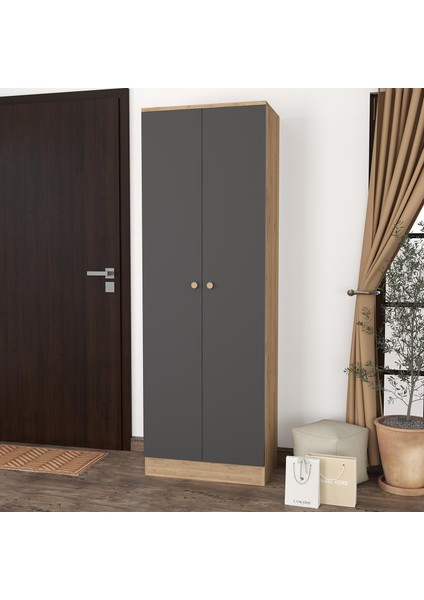 Varna Portmanto 180 cm Gri-Meşe