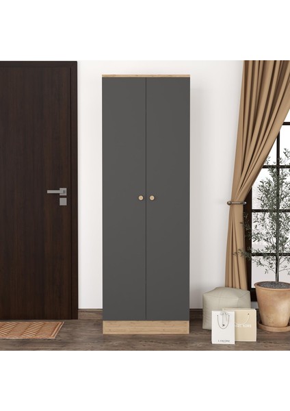 Varna Portmanto 180 cm Gri-Meşe
