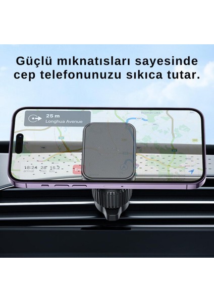 360° Döner Başlıklı Magsafe Uyumlu Havalandırma Araç Tutucu Iphone 12 13 14 15 Pro Max Uyumlu