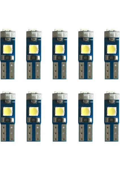 10 Adet Beyaz T5 LED Kilometre Kadran Ambians Aydınlatma Ampulü
