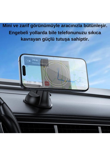 360° Döner Başlıklı Magsafe Uyumlu Torpido Üstü Araç Tutucu Iphone 12 13 14 15 Pro Max Uyumlu
