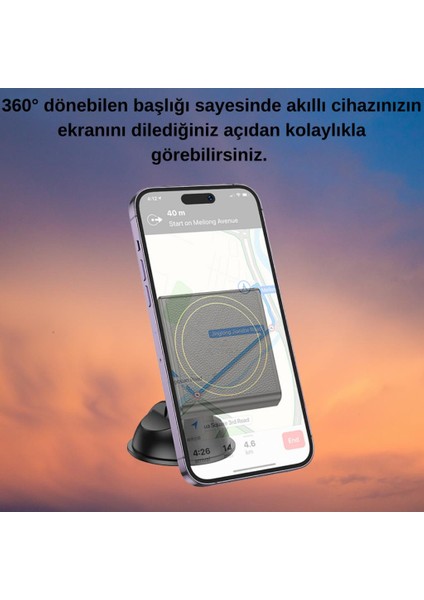 360° Döner Başlıklı Magsafe Uyumlu Torpido Üstü Araç Tutucu Iphone 12 13 14 15 Pro Max Uyumlu