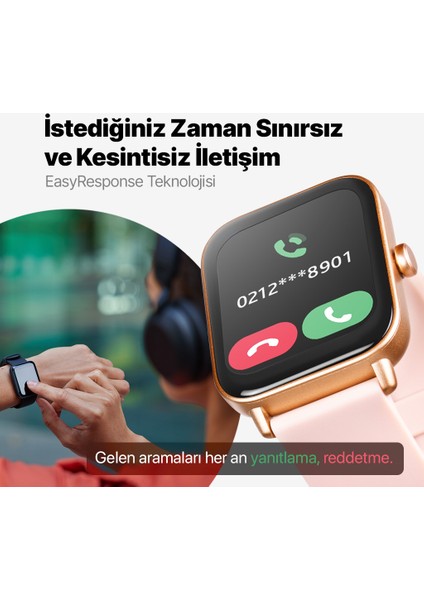 Tempus 46MM Tft Ekranlı Dikdörtgen Kasa Akıllı Saat