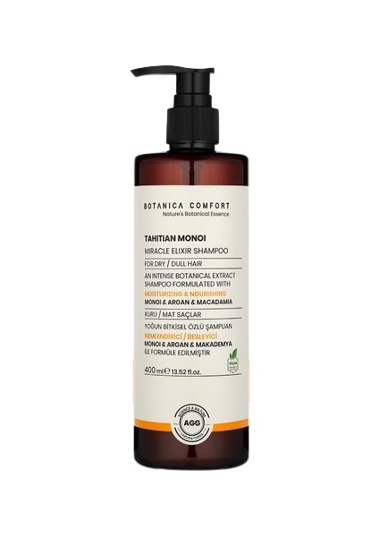 Kuru ve Yıpranmış Saçlar Için Monoi, Argan ve Makademya Yağ Içerikli Nourishing Şampuan 400 ml