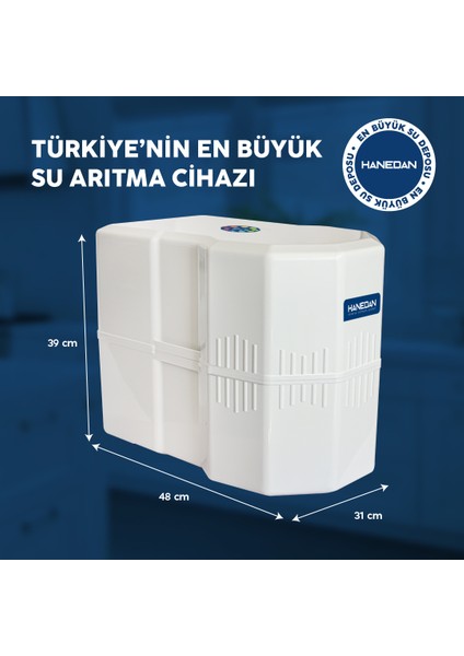 12 Aşamalı Alkali 12 lt Metal Tanklı Kapalı Kasa Su Arıtma Cihazı