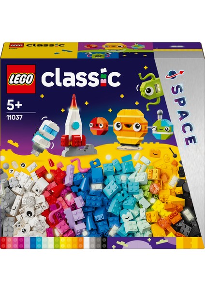® Classic Yaratıcı Uzay Gezegenleri 11037 - 5 Yaş & Üzeri Çocuklar için Yaratıcı Oyuncak Yapım Seti (450 Parça)