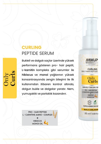 Bukleli ve Dalgalı Saçlar Için Pro-Hair Peptit,l-Karnitin,amino Kompleks Serum 115 ml