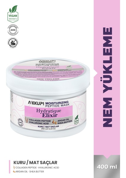 Kuru ve Mat Saçlar Için Hyaluronik Asit,kolejen Peptit Kompleks Nem Veren Besleyici Maske 250 ml fiyatları