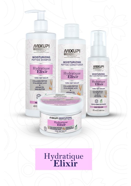 Kuru ve Mat Saçlar Için Hyaluronik Asit,kolejen Peptit Kompleks Nem Veren Besleyici Maske 250 ml