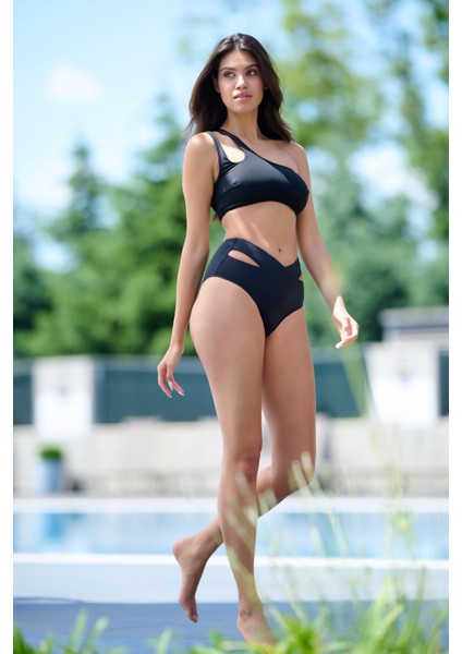 Yüksek Bel Oyuklu Bikini Alt