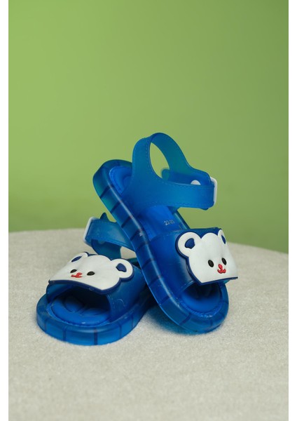 Eva Işıklı Kaydırmaz Tabanlı Figürlü Unisex Çocuk Sandalet Terlik
