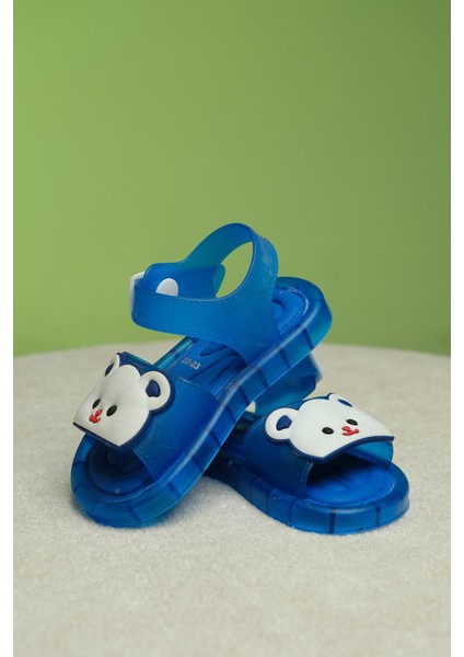 Eva Işıklı Kaydırmaz Tabanlı Figürlü Unisex Çocuk Sandalet Terlik