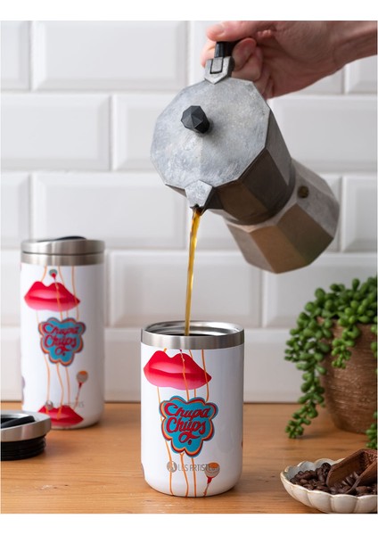 Isı Yalıtımlı Çelik Termos Mug 350ML Chupa Kiss
