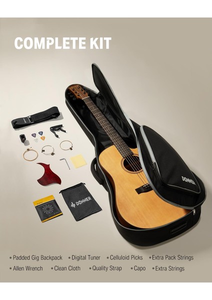 DAG-1C Cutaway Akustik Gitar Seti (Natural) fırsatları