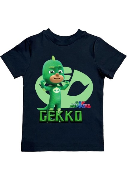 Pj Maskeliler Baskılı Pamuklu Penye Kumaş Yazlık Çocuk Tişört