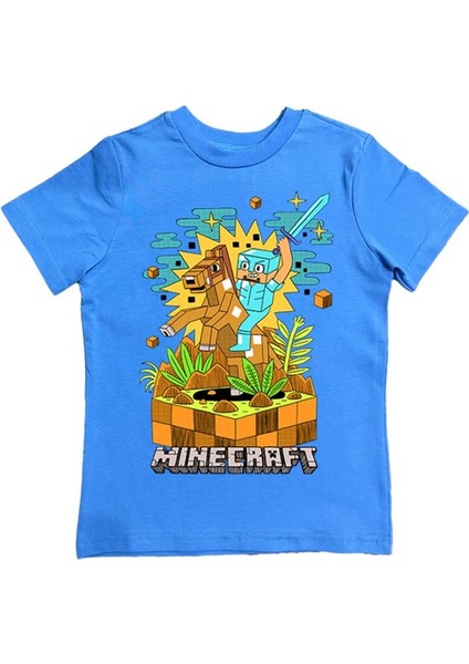 Baskılı Pamuklu Penye Kumaş Yazlık Çocuk Tişört