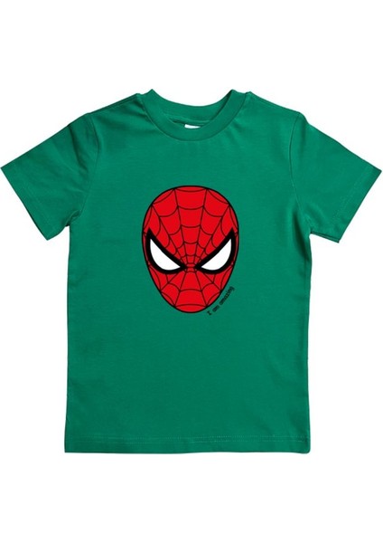 Baskılı Örümcek Adam Pamuklu Penye Kumaş Yazlık Çocuk Tişört