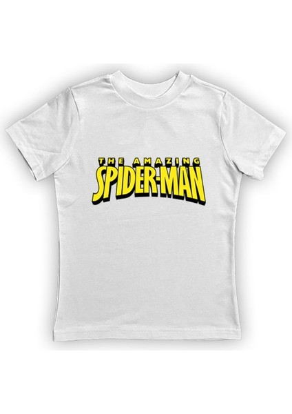 Baskılı Örümcek Adam Pamuklu Penye Kumaş Yazlık Çocuk Tişört