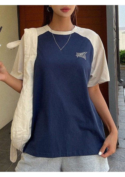 Kadın Lacibej Best Time Baskılı Oversize T-Shirt fırsatları