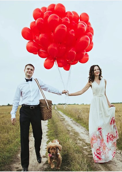 40 Adet Mat Kırmızı Pastel Balon Zinciri Süslemesi Iç Dış Mekan Uyumlu, Doğum Günü Partisi Balon indirimleri