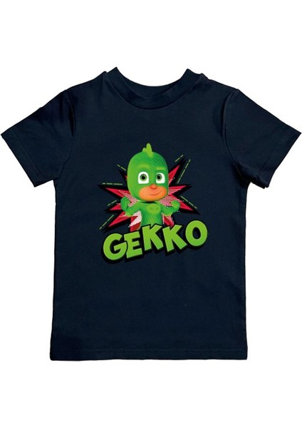 Pj Maskeliler Baskılı Pamuklu Penye Kumaş Yazlık Çocuk Tişört