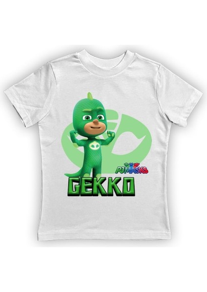 Pj Maskeliler Baskılı Pamuklu Penye Kumaş Yazlık Çocuk Tişört