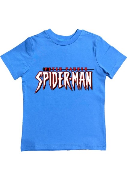 Baskılı Örümcek Adam Pamuklu Penye Kumaş Yazlık Çocuk Tişört