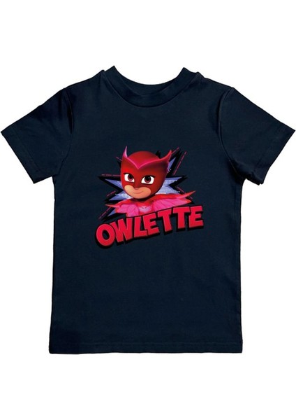 Pj Maskeliler Baskılı Pamuklu Penye Kumaş Yazlık Çocuk Tişört