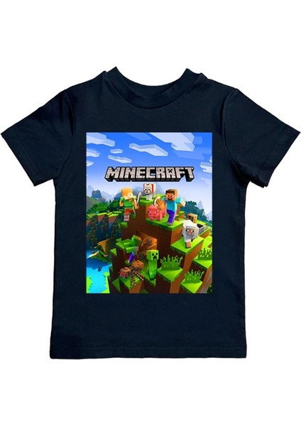 Baskılı Pamuklu Penye Kumaş Yazlık Çocuk Tişört