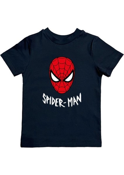 Baskılı Örümcek Adam Pamuklu Penye Kumaş Yazlık Çocuk Tişört