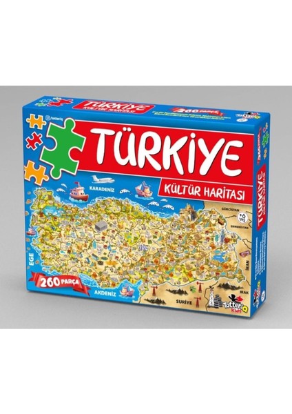 260 Parçalı Türkiye Kültür Haritası Eğitici Puzzle Yapboz indirimleri