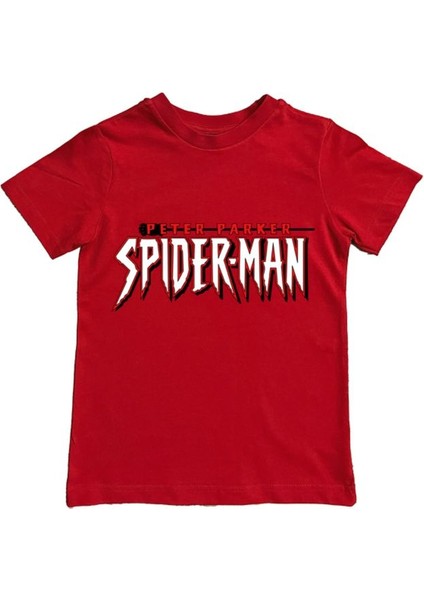 Baskılı Örümcek Adam Pamuklu Penye Kumaş Yazlık Çocuk Tişört