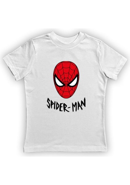 Baskılı Örümcek Adam Pamuklu Penye Kumaş Yazlık Çocuk Tişört