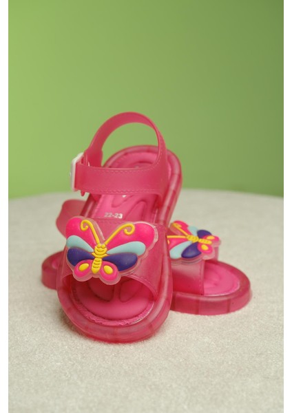 Eva Işıklı Kaydırmaz Tabanlı Figürlü Unisex Çocuk Sandalet Terlik