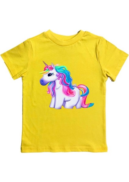 Baskılı Pamuklu Penye Kumaş Yazlık Çocuk Tişört