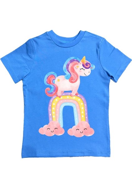 Baskılı Pamuklu Penye Kumaş Yazlık Çocuk Tişört